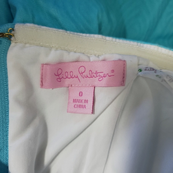 Lilly Pulitzer Shorely Blue Betsey Jacquard Dress Size 0 - Picture 5 of 8
